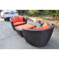 3pcs orange Rattan aliminum Gestell-Sofasatz